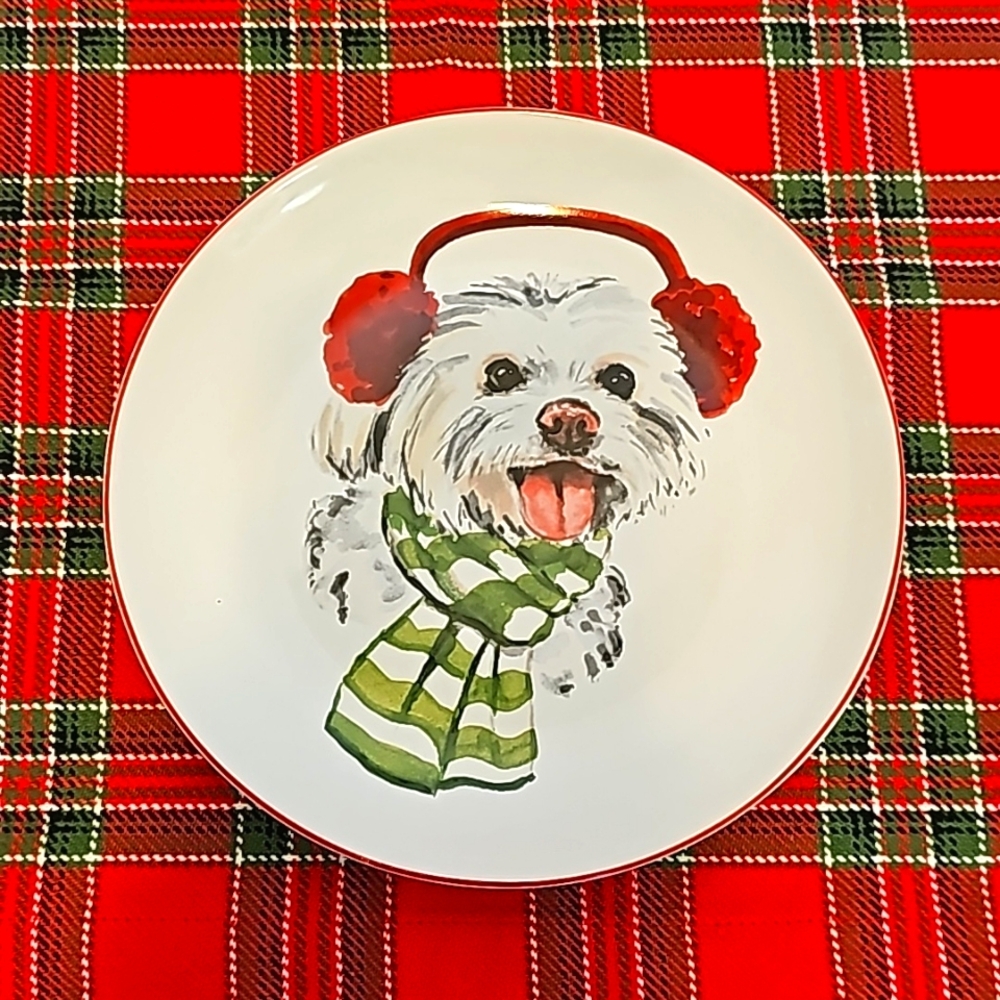 Pier 1 Christmas Puppies MALTESE